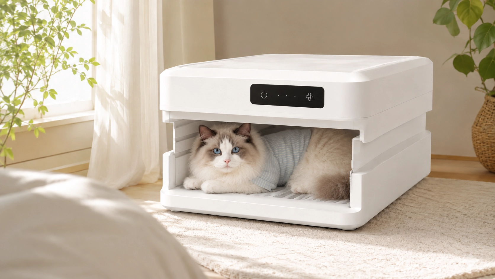 Folding Smart Pet Hair Dryer · Transparent Window · GuardLynx