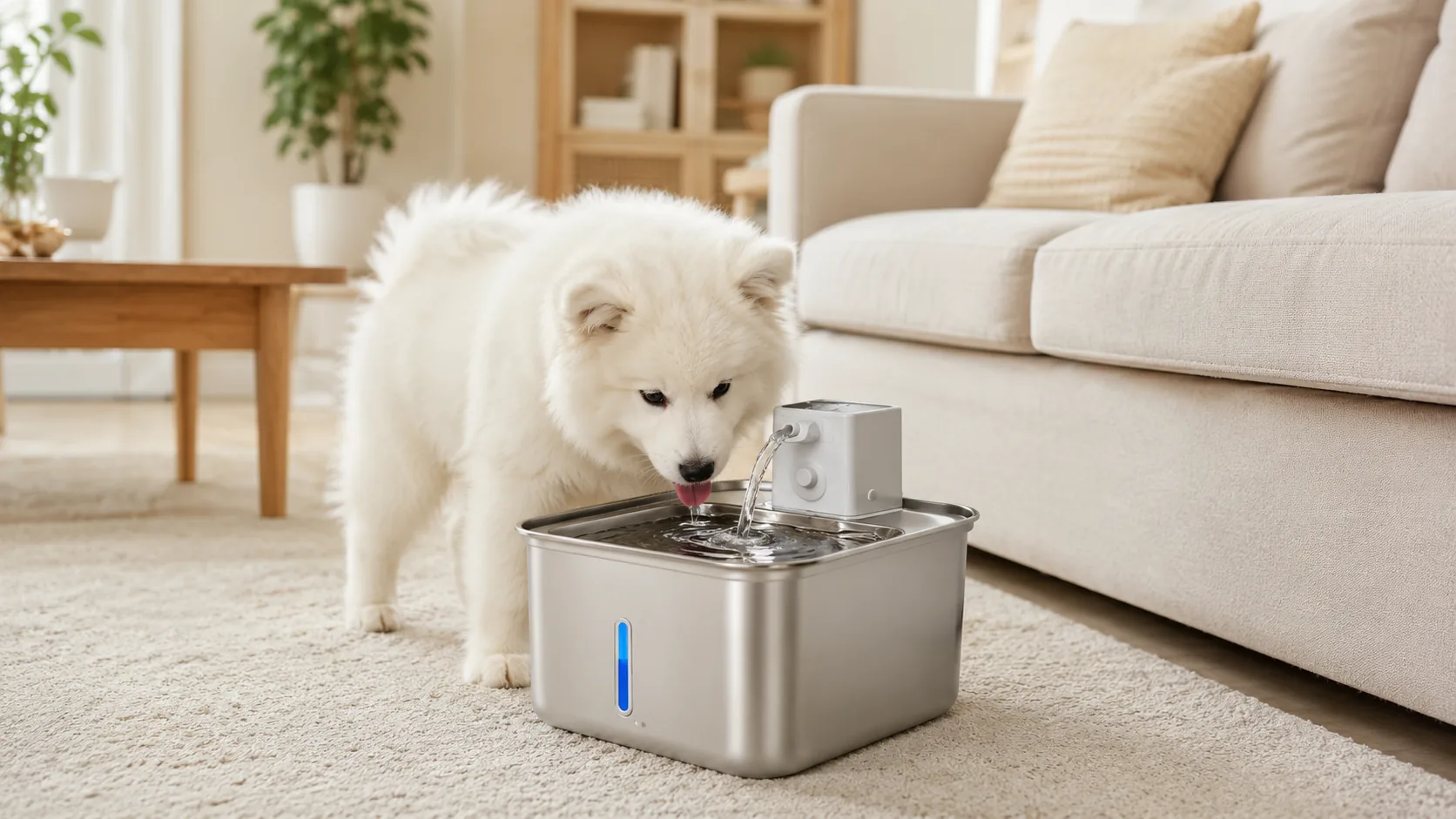 Smart Stainless Steel Pet Water Fountain · GuardHound DOG