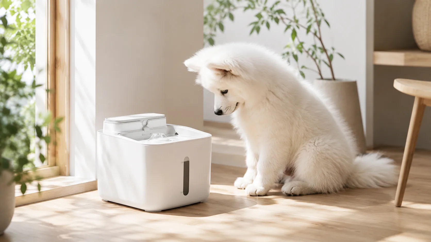 GuardHound Smart Circulating Pet Water Fountain · Four-Stage Filtration · GuardHound DOG