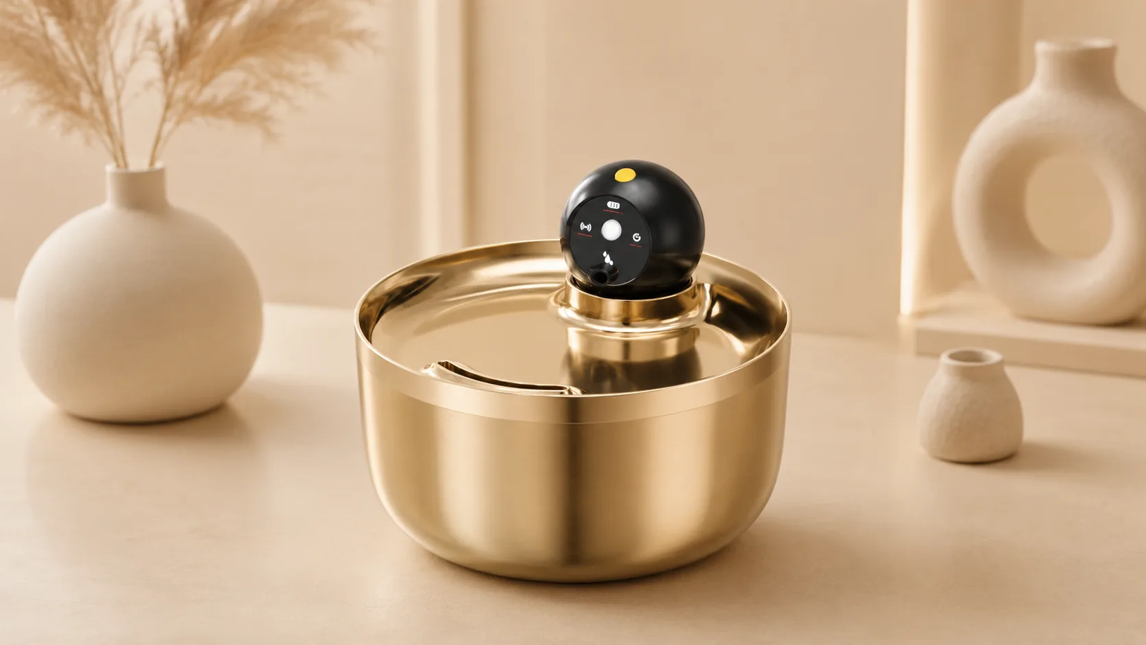 GuardHound Stainless Steel Smart Water Fountain · Oatmeal Champagne · GuardHound DOG
