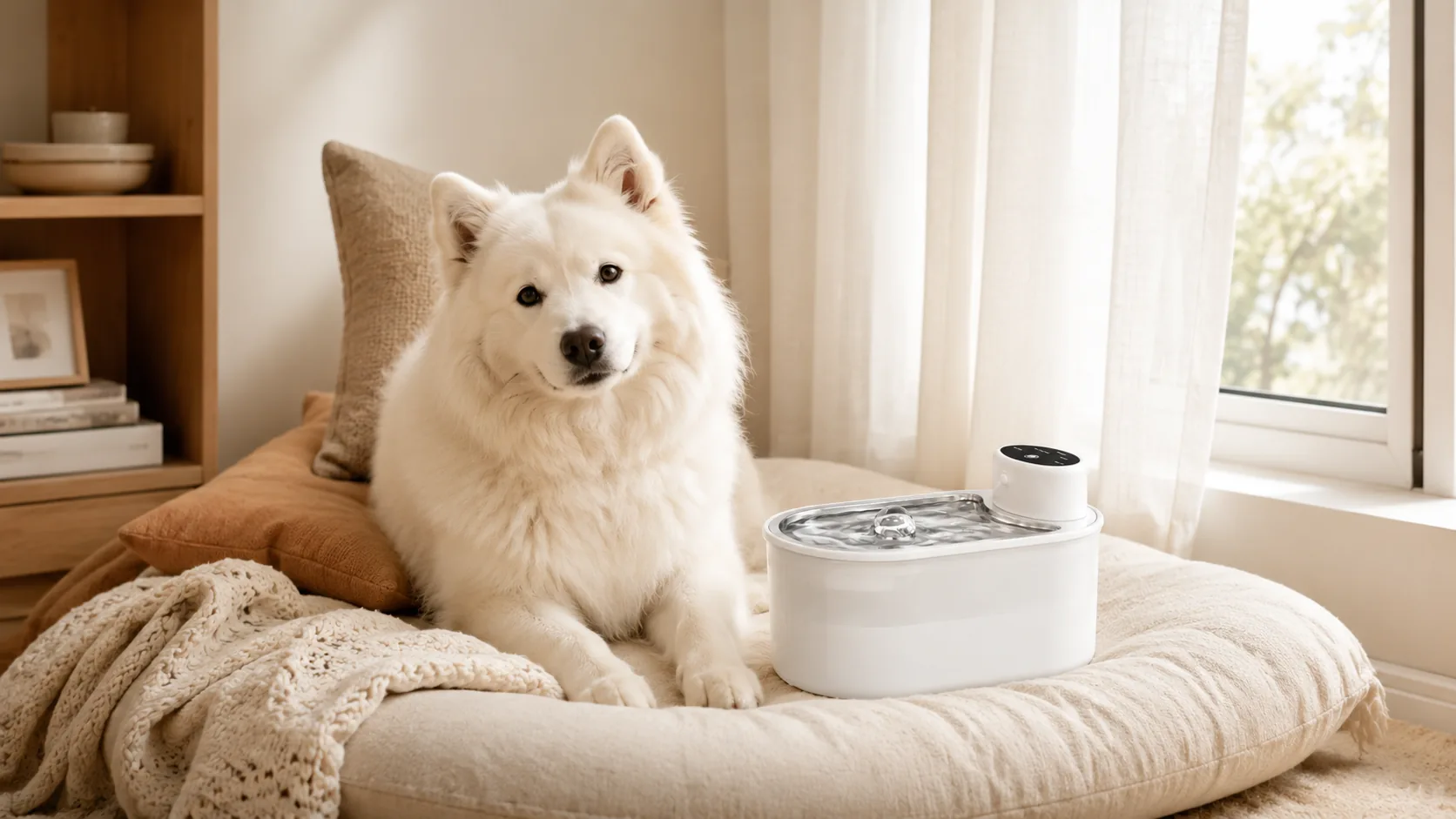 Smart Circulating Oxygen Water Fountain · Smart Oxygen Circulation · GuardHound DOG