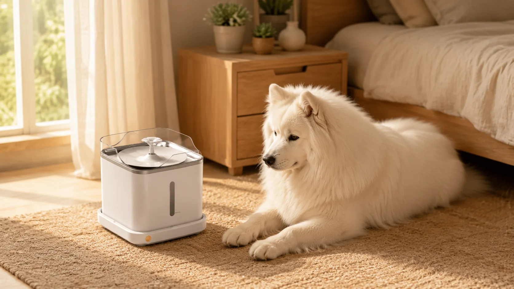 GuardHound Smart Recirculating Oxygen Pet Fountain · 4-Stage Filtration · GuardHound DOG