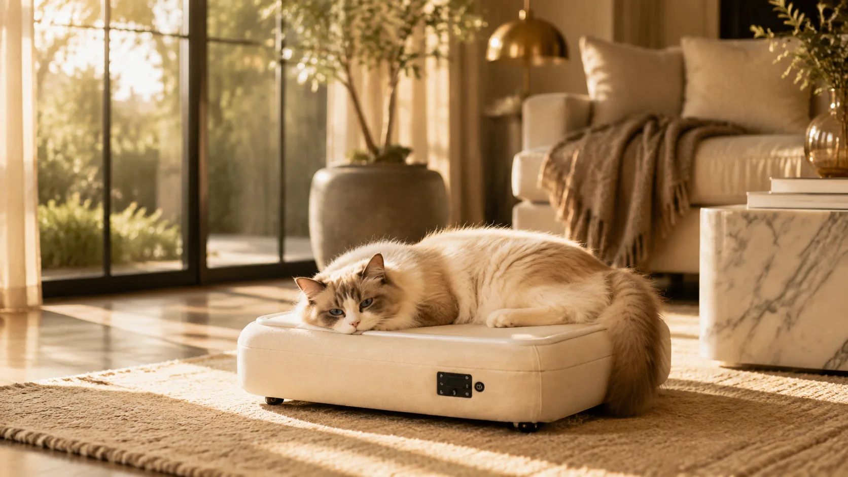 Smart Constant Temperature Pet Bed Mat · Warm Apricot · GuardLynx