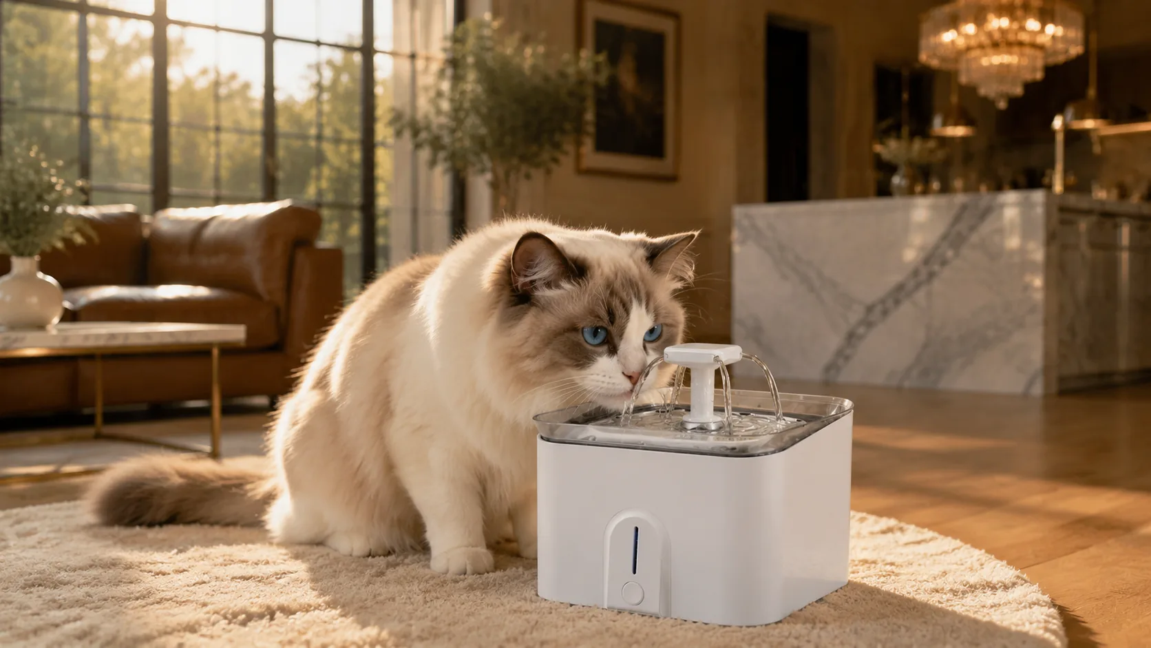 GuardLynx AquaSmart Pet Water Fountain · Four-Stage Filtration · GuardLynx