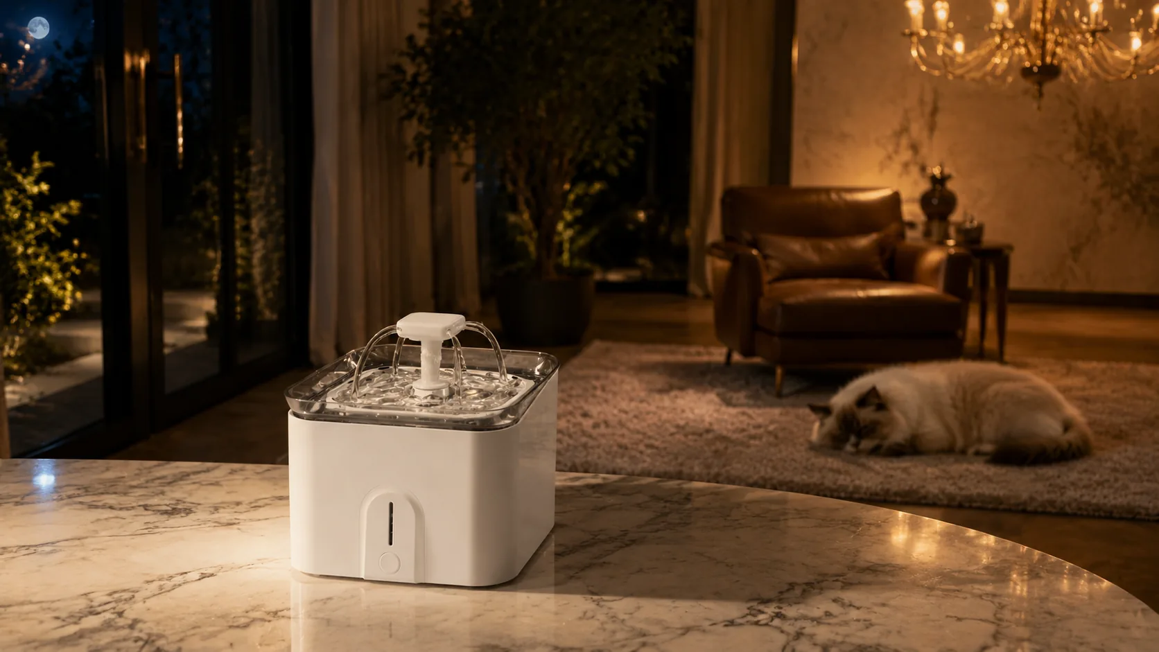 GuardLynx AquaSmart Pet Water Fountain · Ultra-Quiet Design · GuardLynx