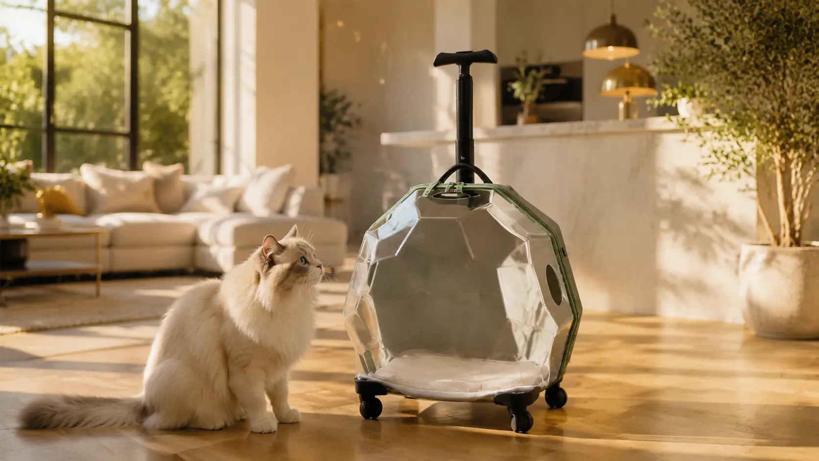Space Capsule Rolling Cat Carrier · GuardLynx