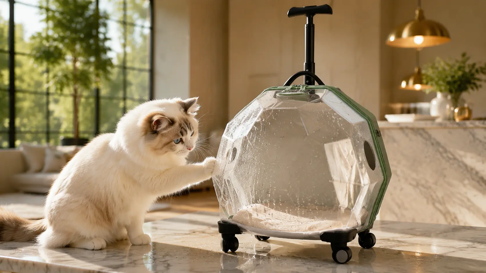 Space Capsule Rolling Cat Carrier · Water-Repellent Fabric · GuardLynx