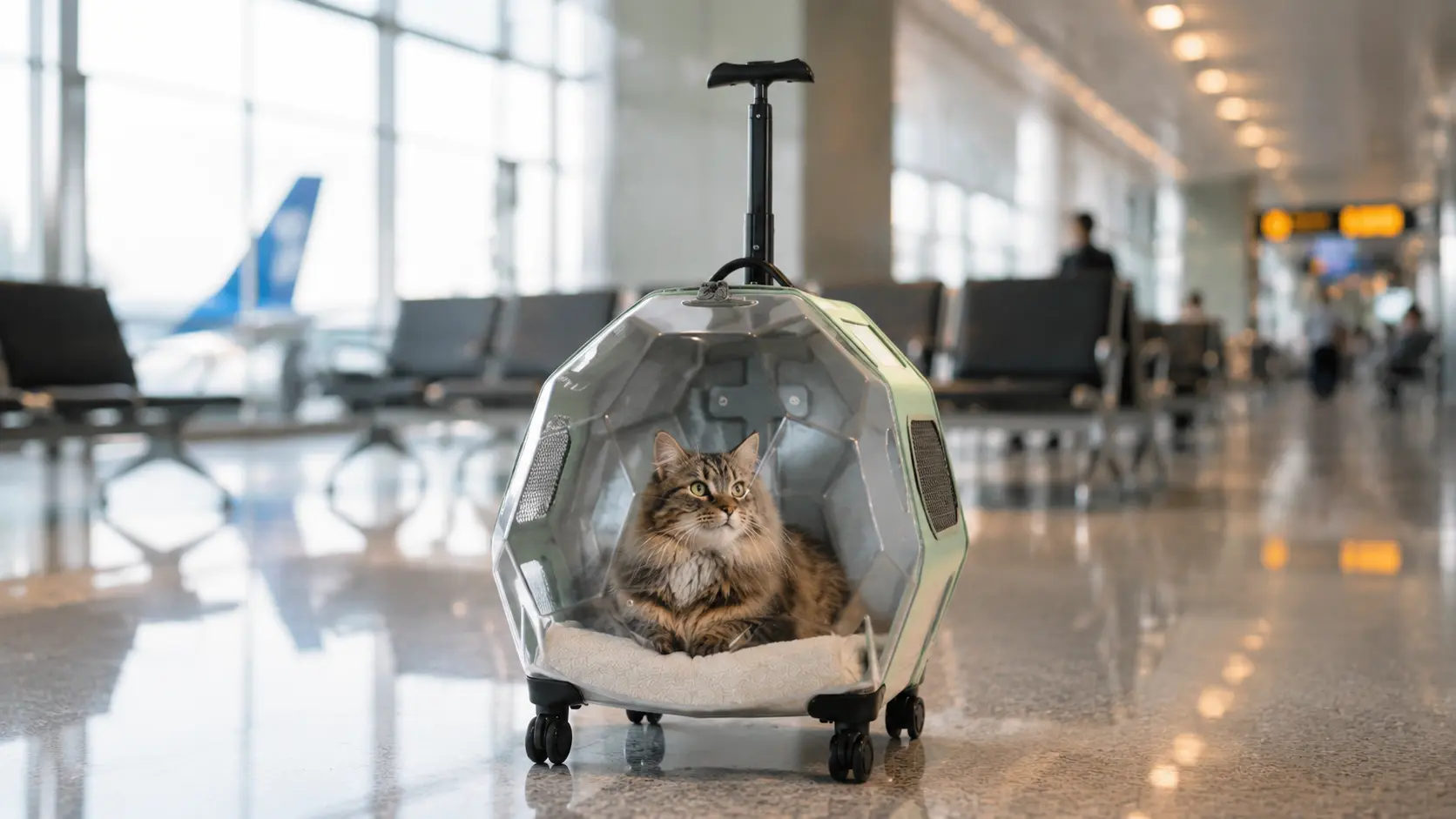 Space Capsule Rolling Cat Carrier · Travel Moments · GuardLynx