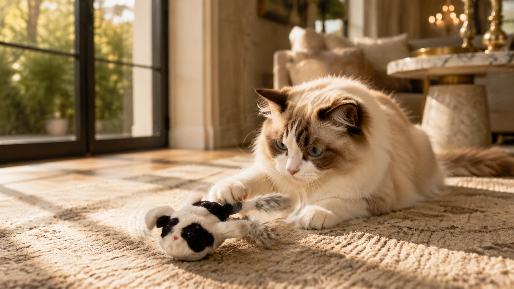 GuardLynx Flying Squirrel Smart Cat Toy · Soft Plush Fabric · GuardLynx