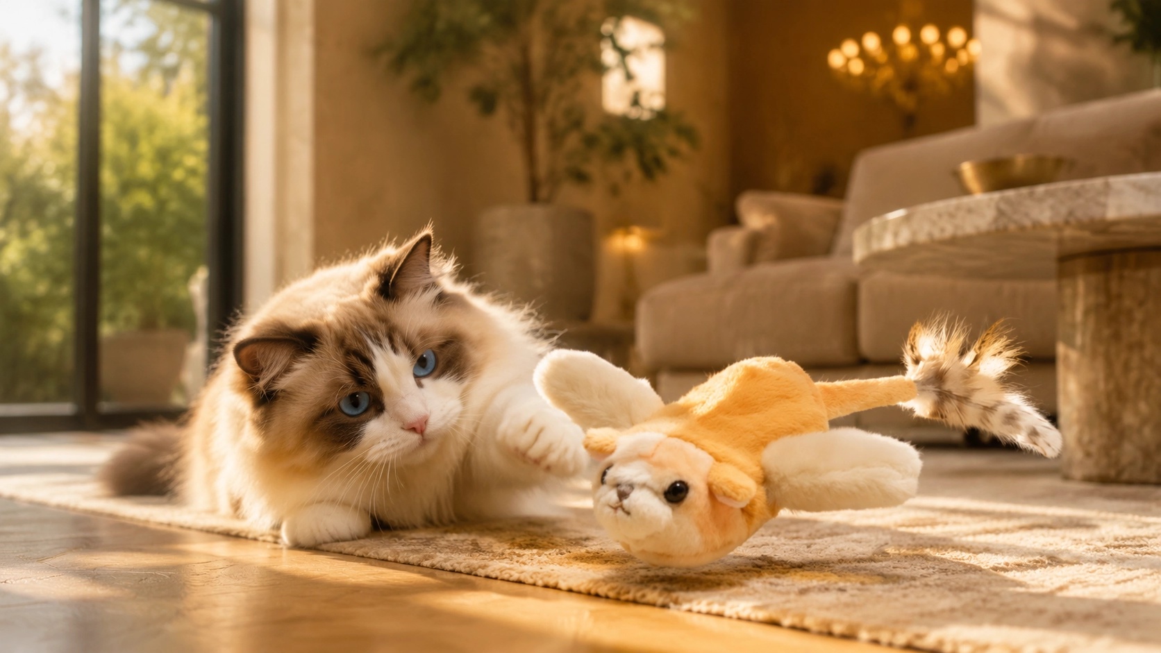 GuardLynx Flying Squirrel Smart Cat Toy · Tangerine · GuardLynx