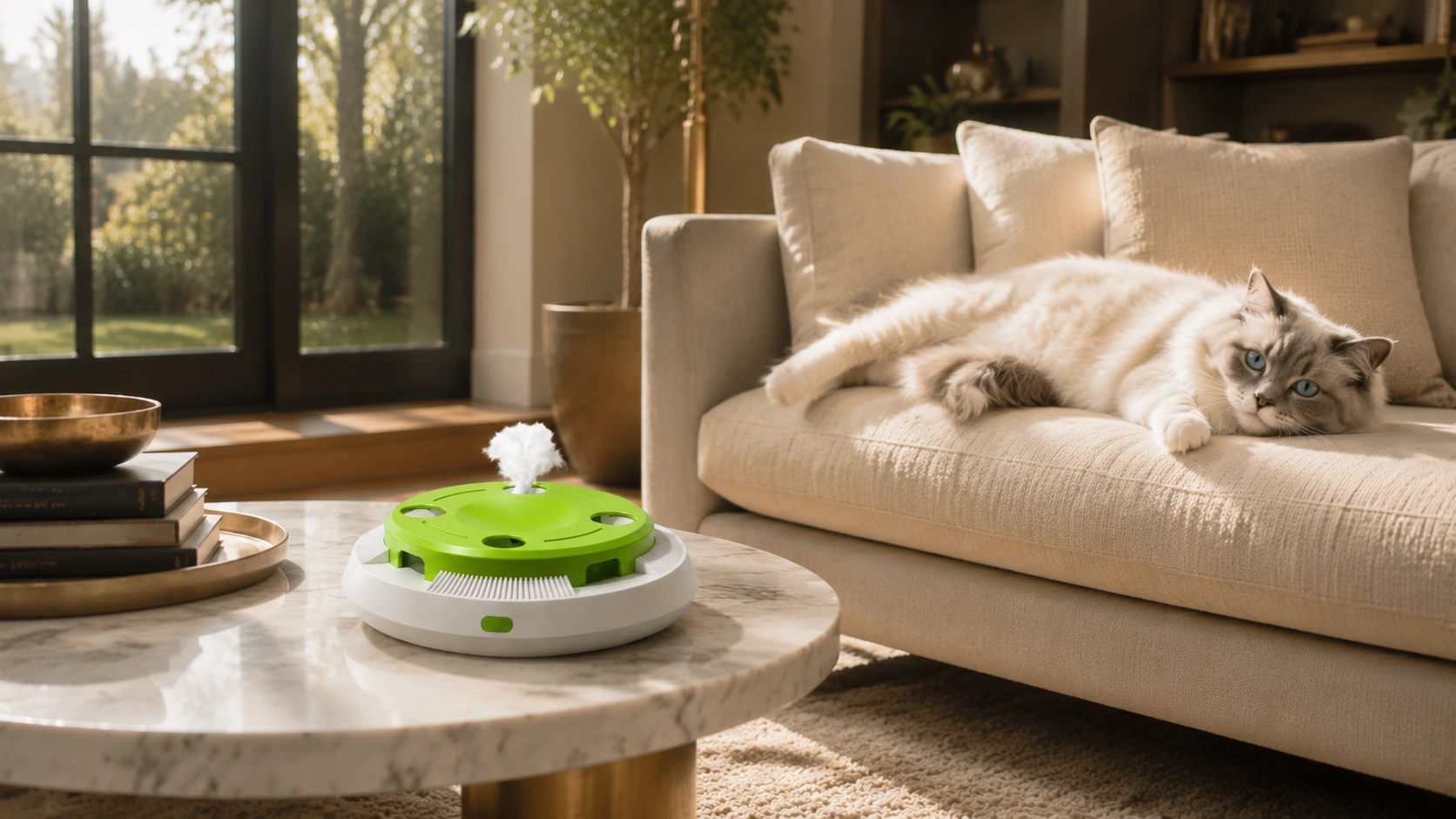 Smart Electric Cat Turntable Toy · Intermittent Mode · GuardLynx