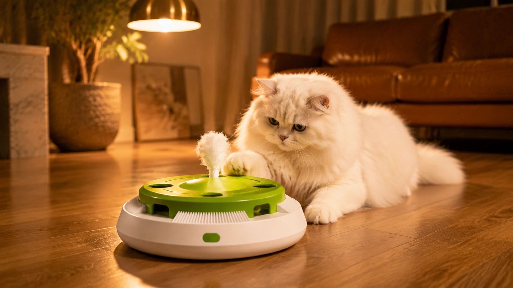 Smart Electric Cat Turntable Toy · Dusk Comfort · GuardLynx