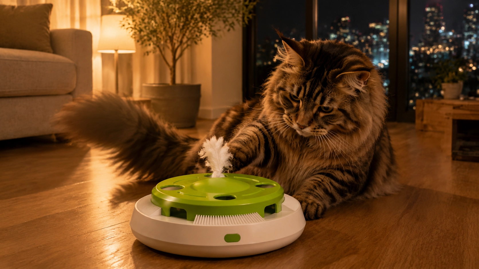 Smart Electric Cat Turntable Toy · Nighttime Companion · GuardLynx