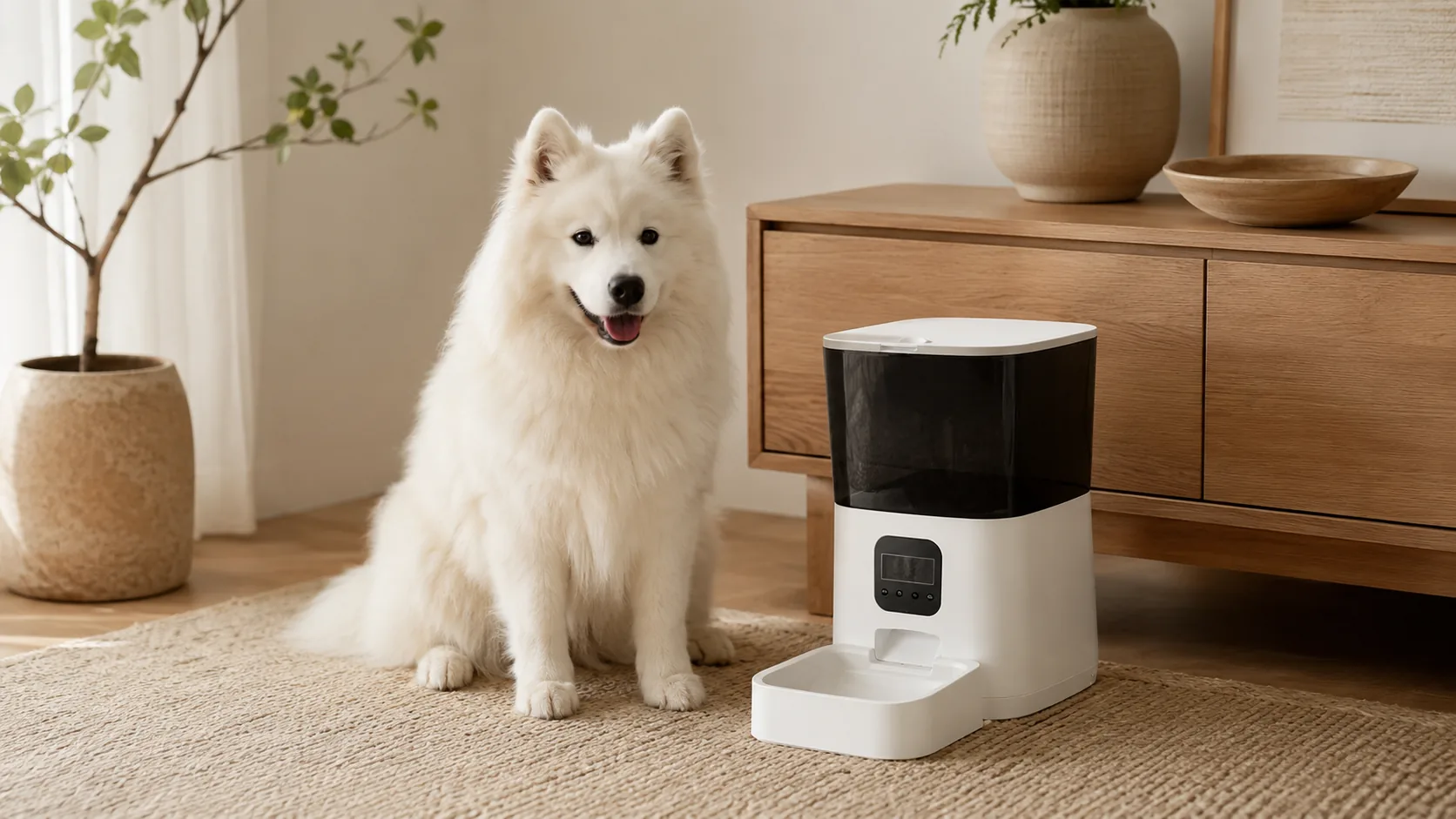 GuardHound Smart Timed Pet Feeder · LCD Touchscreen · GuardHound DOG