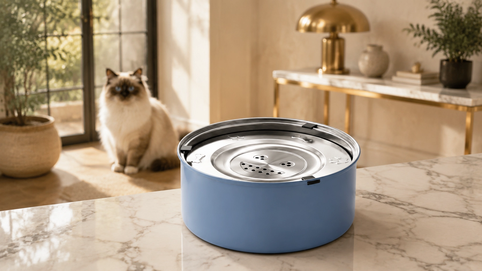 GuardLynx Floating Stainless Steel Anti-Wet Mouth Pet Bowl · Detail image 1 · GuardLynx