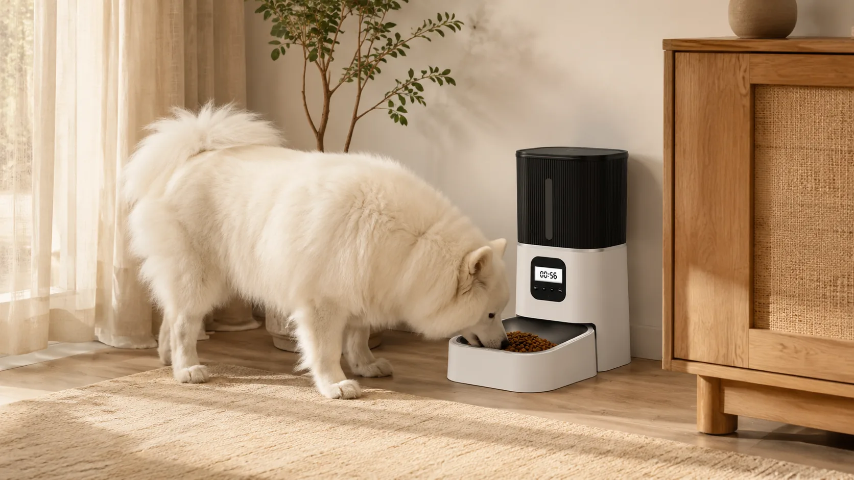 Smart Timed & Portion-Controlled Automatic Pet Feeder · Voice Recording · GuardHound DOG