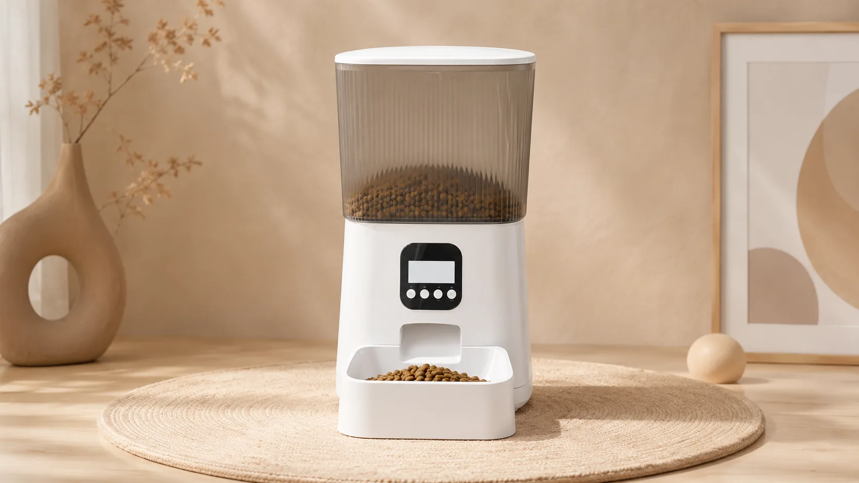 GuardHound Smart Pet Feeder Pro · Cream White · GuardHound DOG