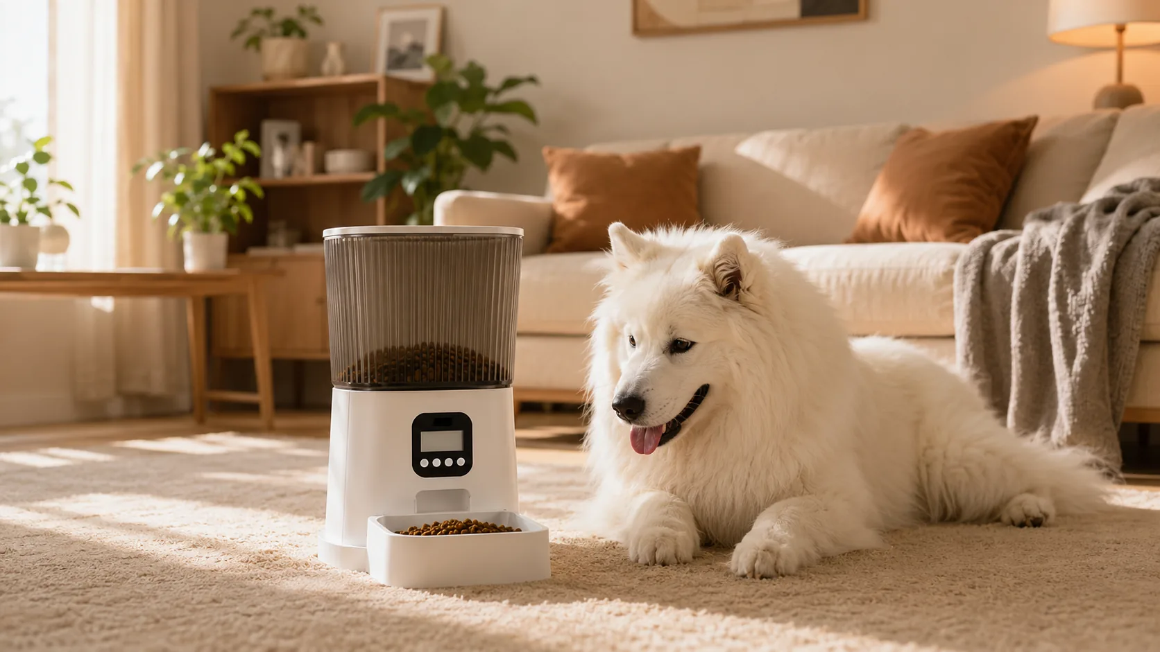 GuardHound Smart Pet Feeder Pro · Weekend Morning Interaction · GuardHound DOG