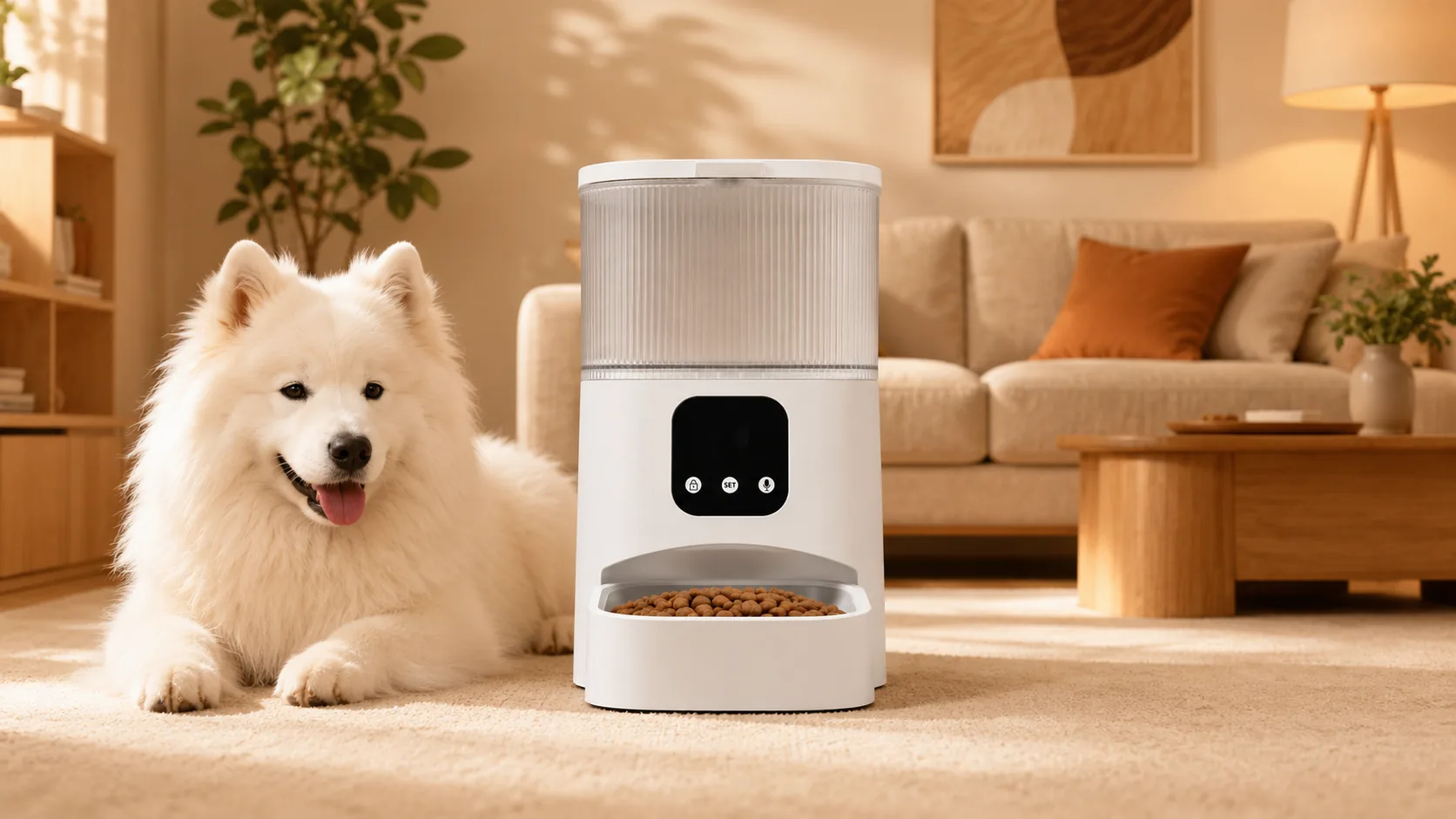 GuardHound Smart Feeder GH-F1 · Anti-Jam Design · GuardHound DOG