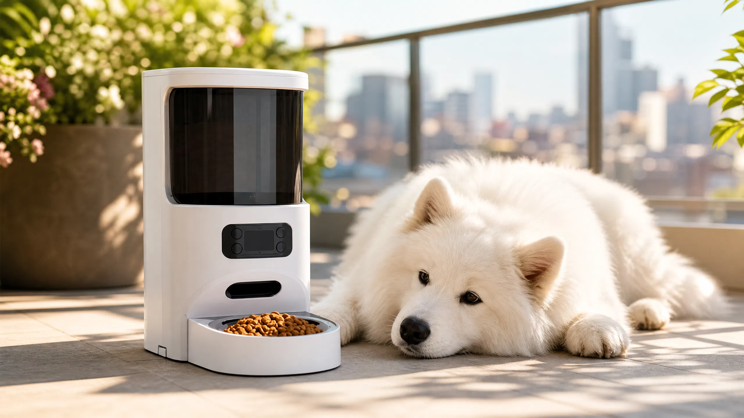 GuardHound Smart Automatic Pet Feeder · Sealed Freshness · GuardHound DOG