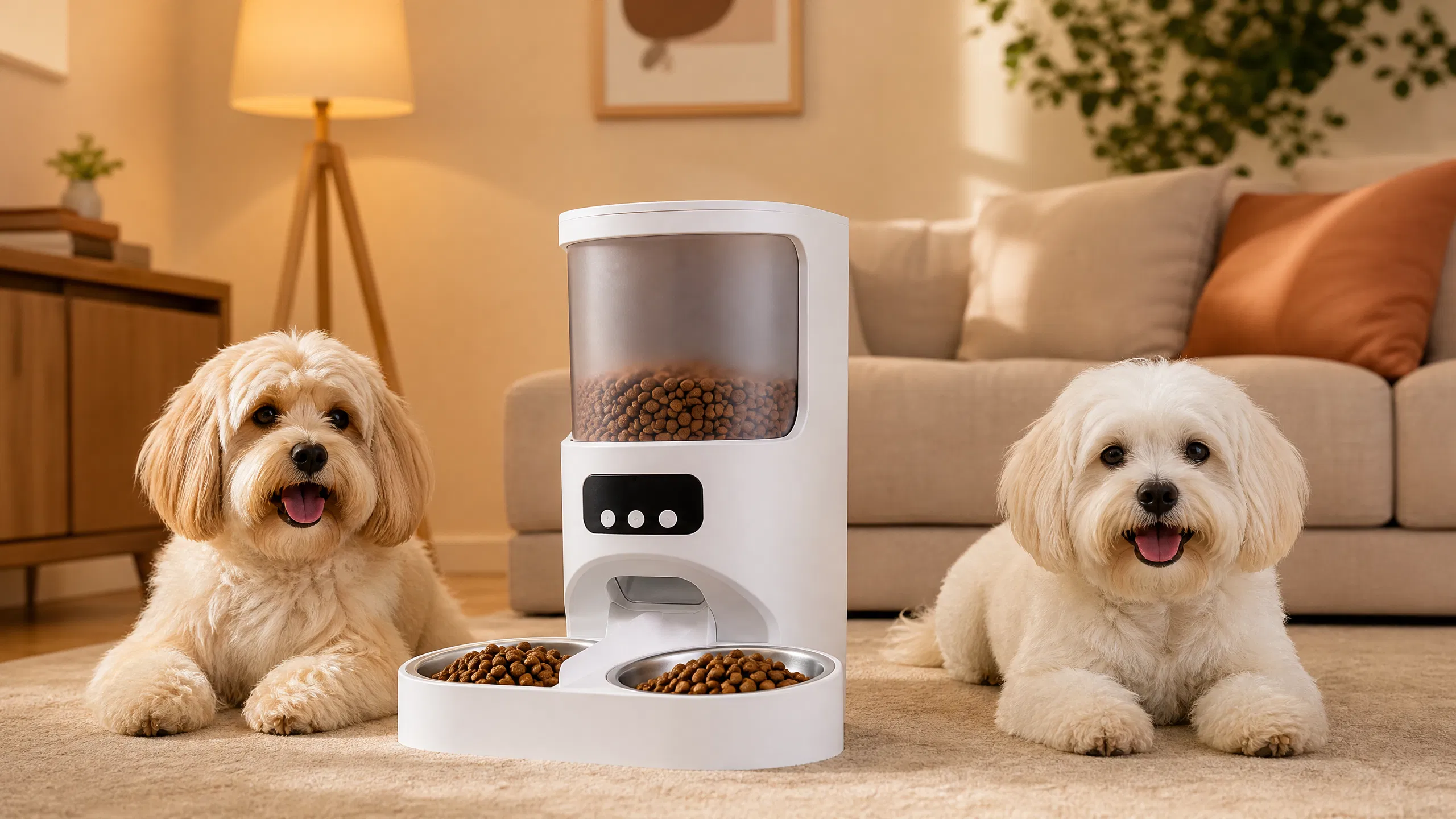 Dual-Bowl Smart Automatic Pet Feeder · GuardHound DOG