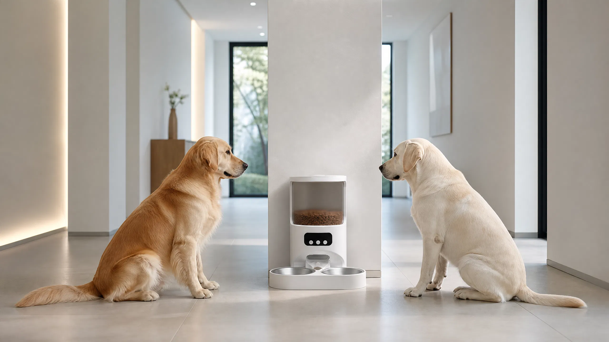 Dual-Bowl Smart Automatic Pet Feeder · Smart Scheduling · GuardHound DOG