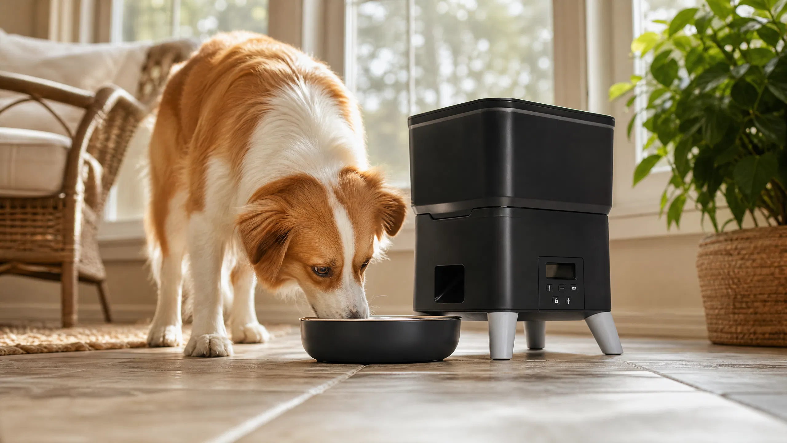 GuardHound Smart Scheduled Pet Feeder · Anti-Jam Design · GuardHound DOG