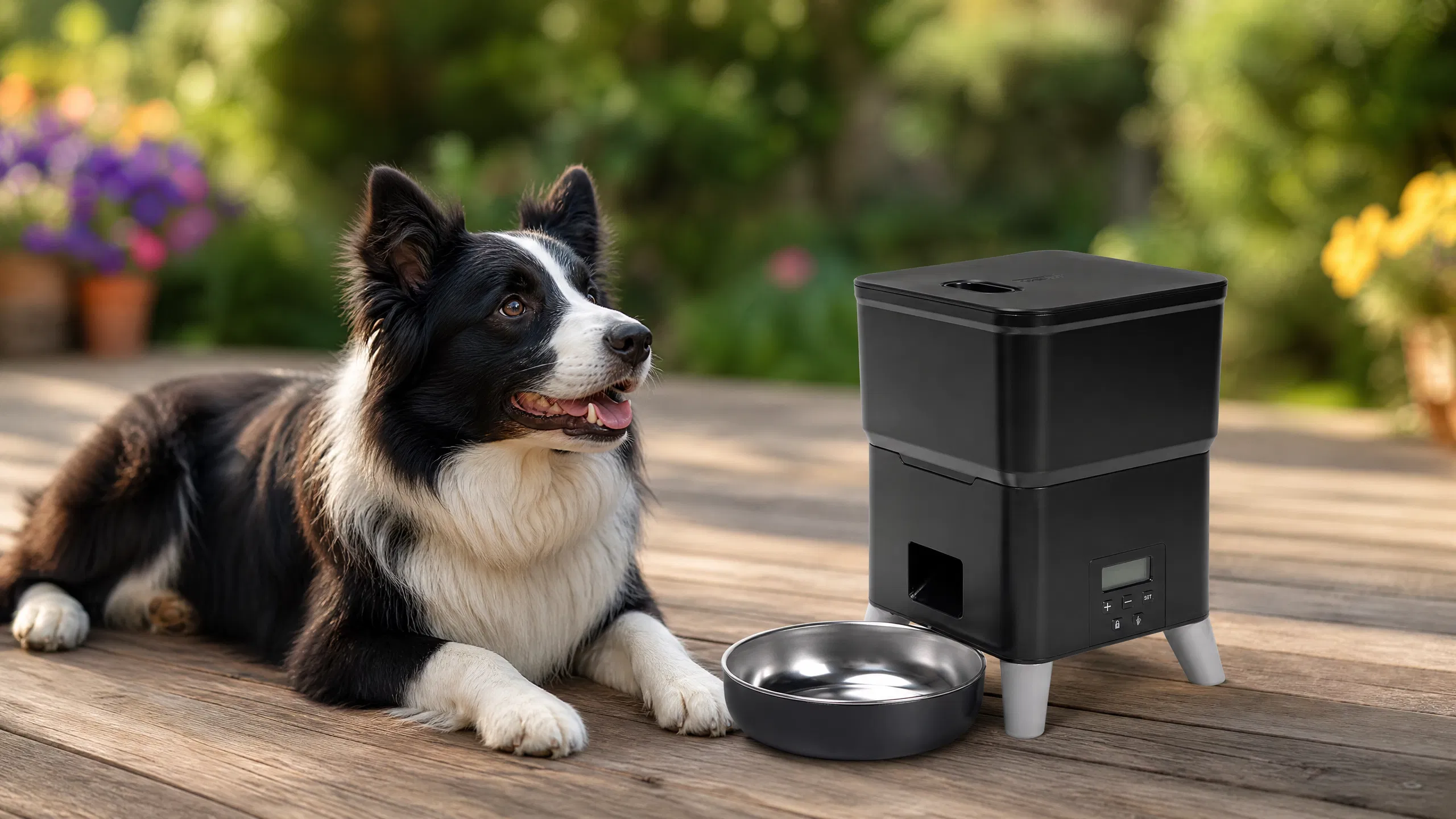 GuardHound Smart Scheduled Pet Feeder · Elevated Base · GuardHound DOG