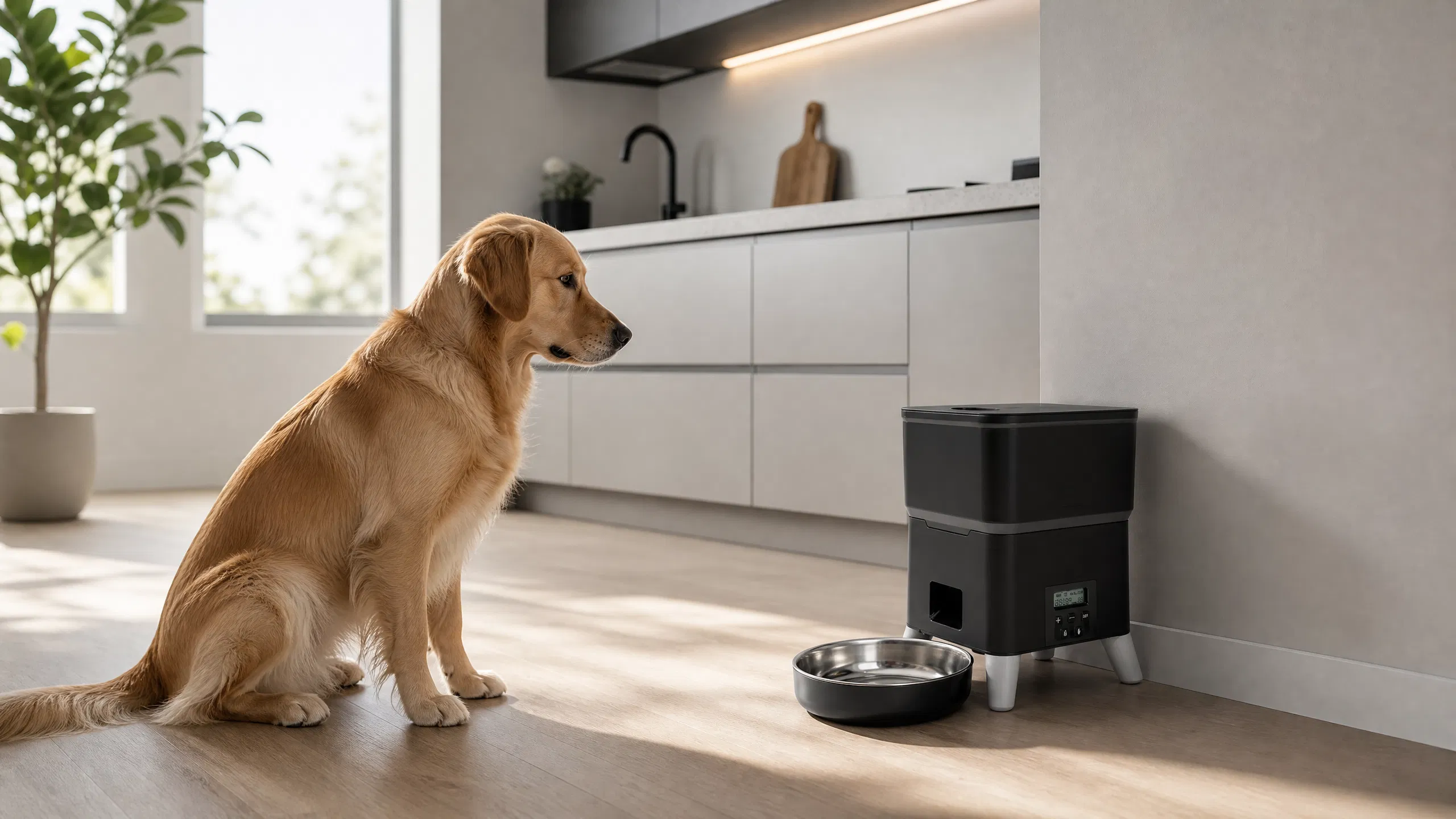 GuardHound Smart Scheduled Pet Feeder · Morning Kitchen Feeding · GuardHound DOG