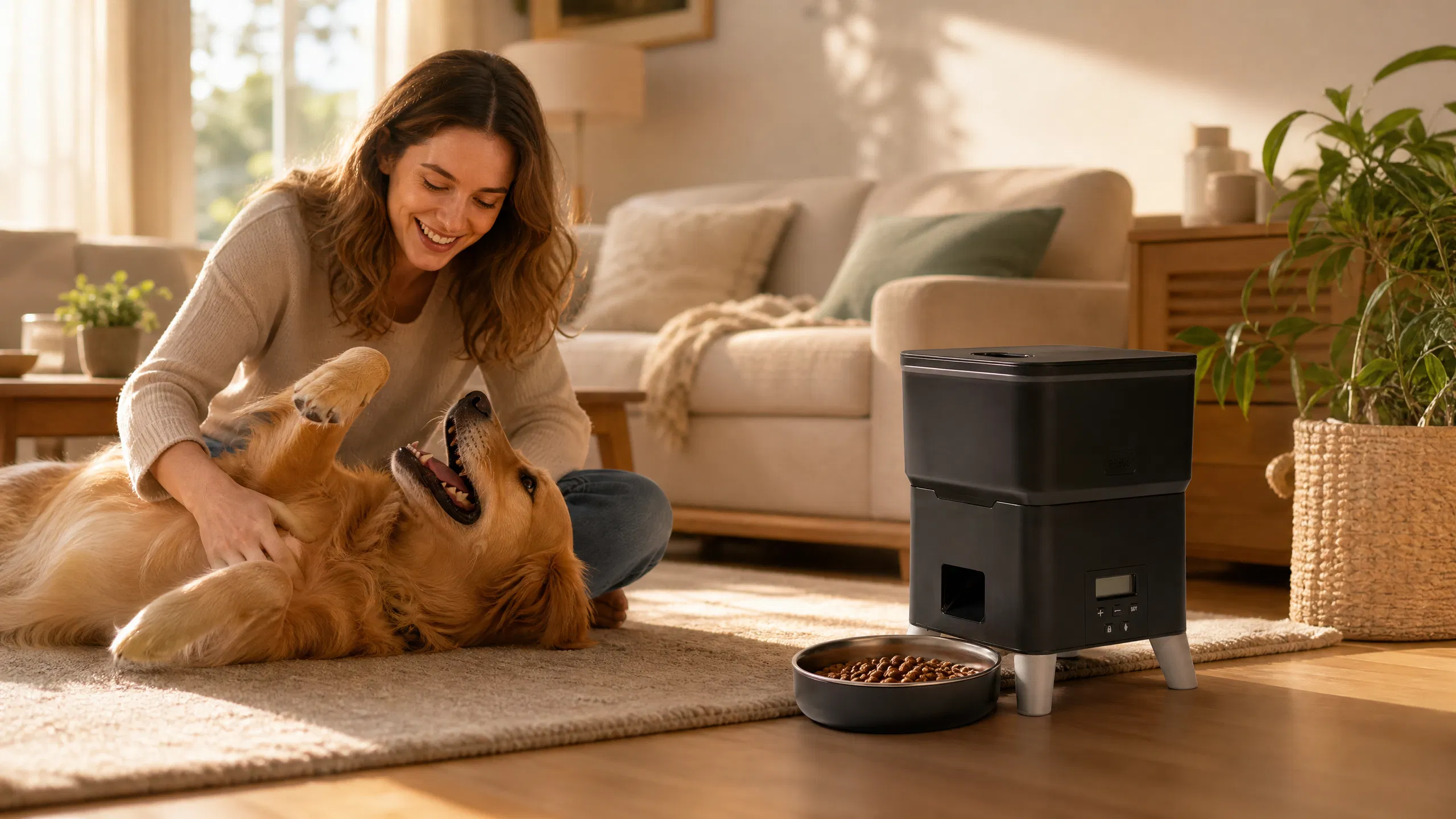 GuardHound Smart Scheduled Pet Feeder · Evening Feeding Time · GuardHound DOG