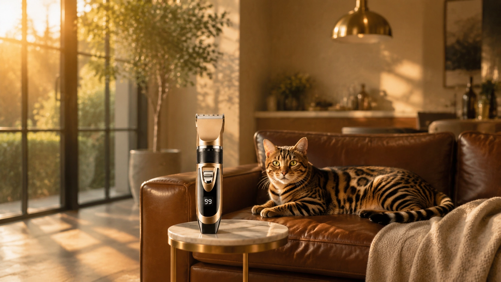 Black Gold Smart Pet Clipper · Afternoon Bengal · GuardLynx
