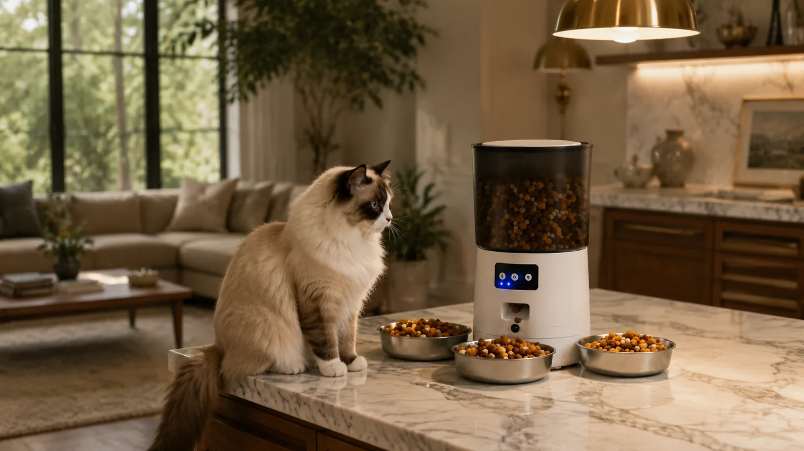 Multi-Cat Smart Feeder · Three Bowls · GuardLynx