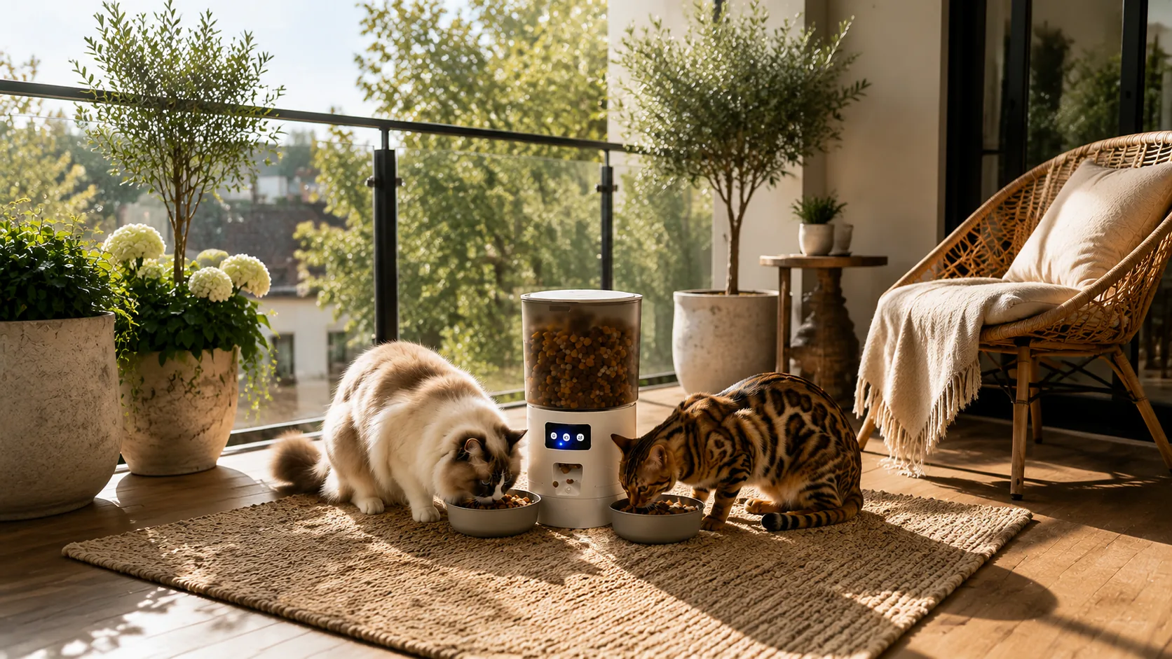 Multi-Cat Smart Feeder · Transparent Tank · GuardLynx