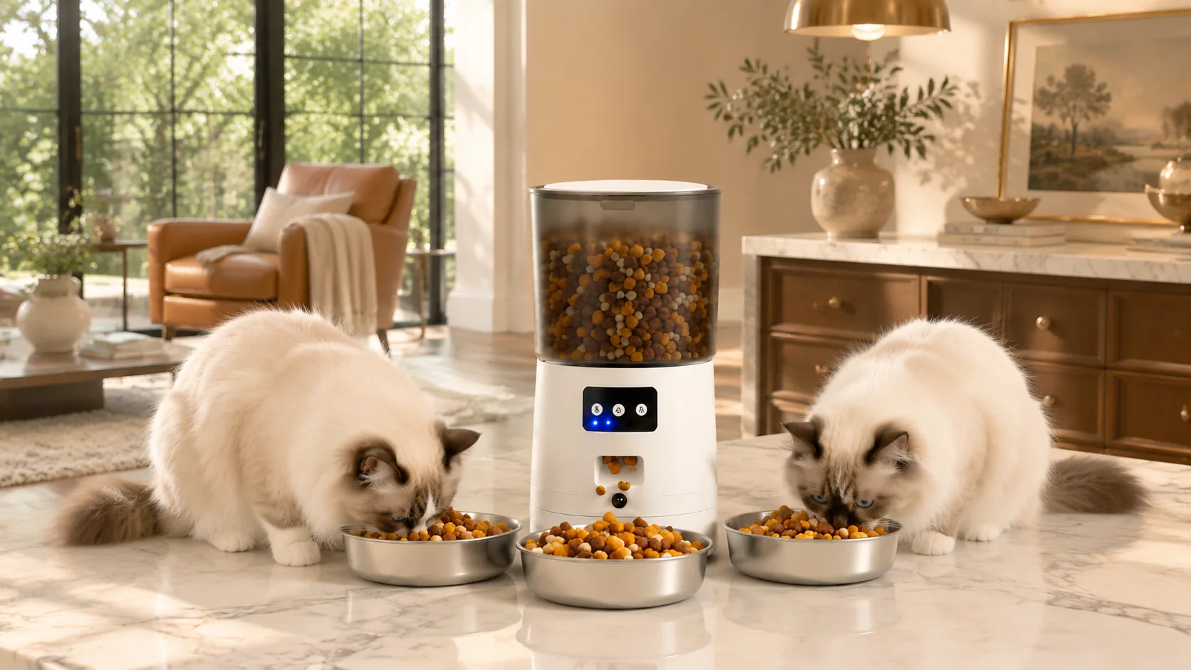 Multi-Cat Smart Feeder · Timed Portions · GuardLynx