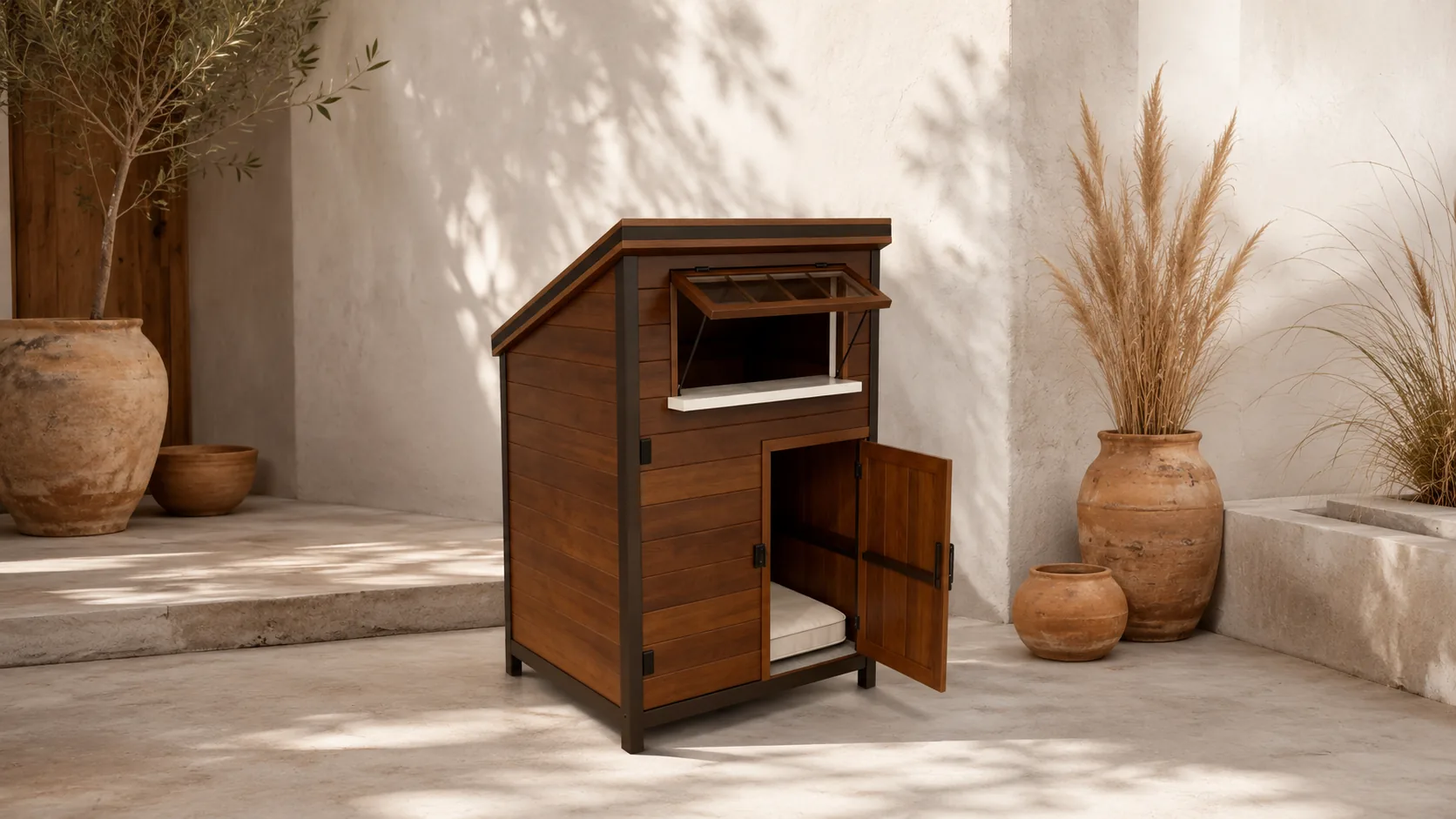 Solid Wood Double Door Dog Crate · Detail image 1 · GuardHound DOG