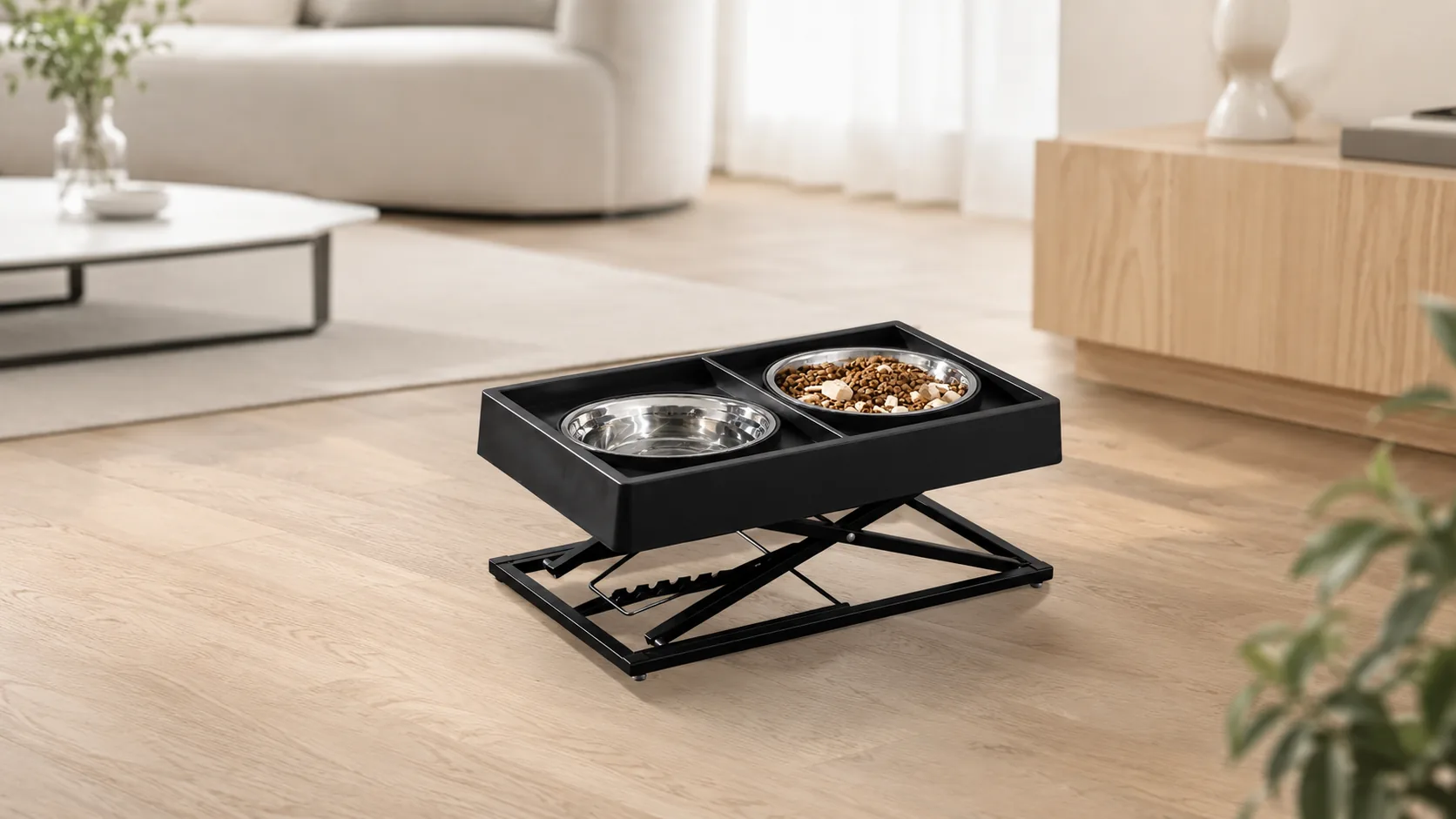 Adjustable Double Bowl Dog Feeder · Detail image 1 · GuardHound DOG