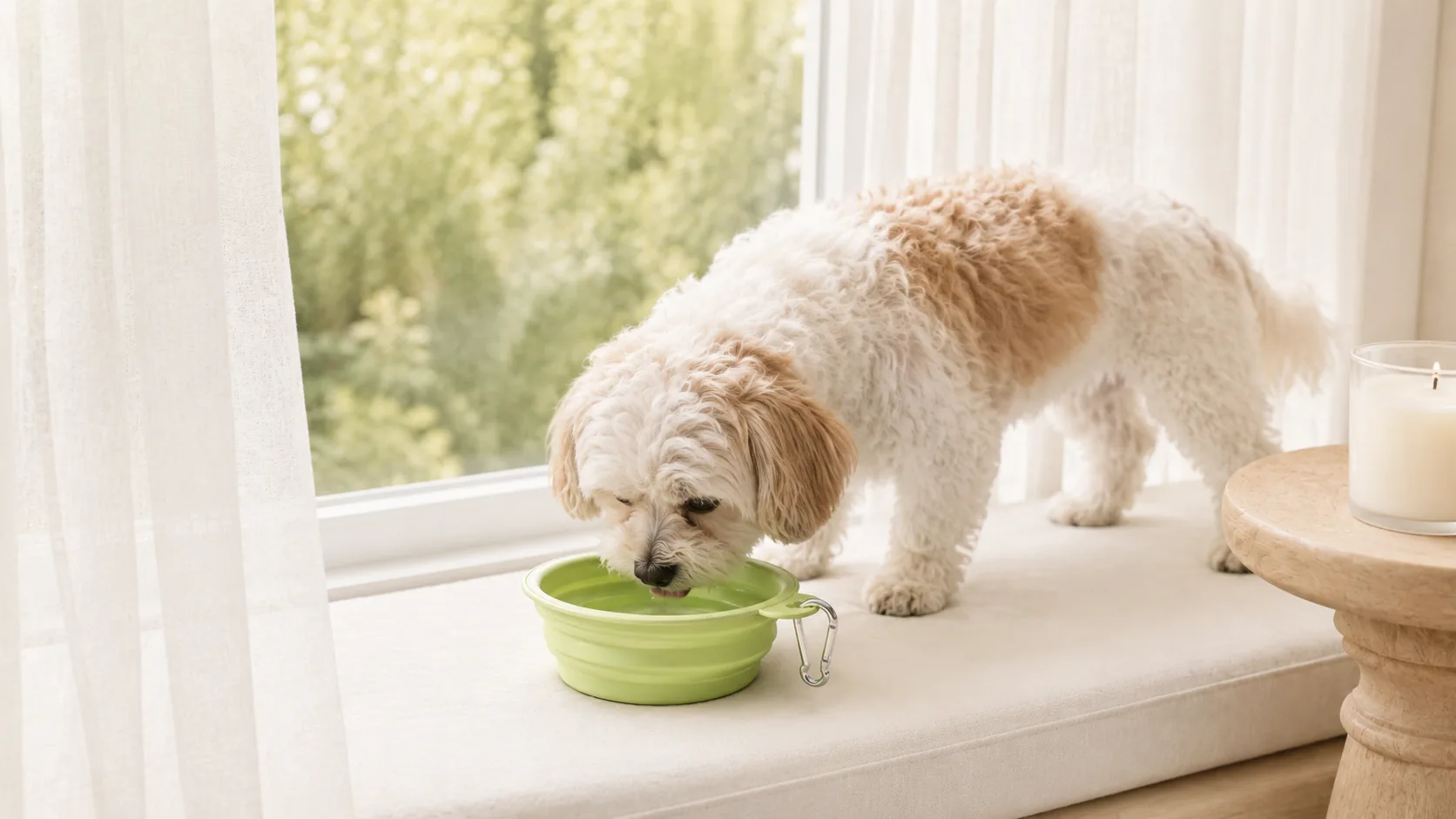 Collapsible Silicone Pet Water Bowl · GuardHound DOG