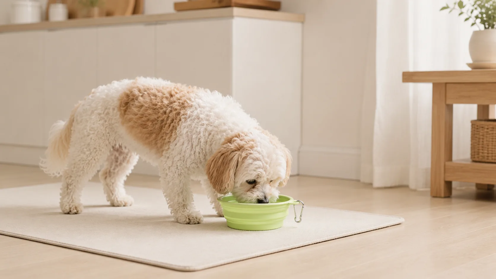 Collapsible Silicone Pet Water Bowl · Food-Grade Silicone · GuardHound DOG