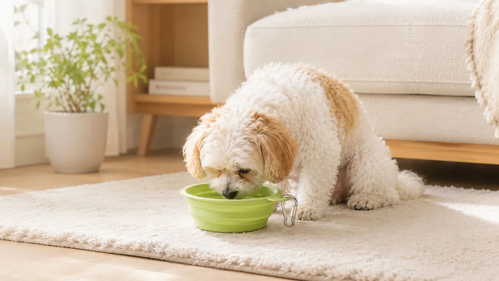 Collapsible Silicone Pet Water Bowl · Collapsible Design · GuardHound DOG