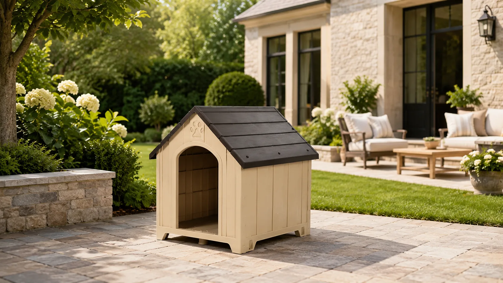 Wood-Grain Plastic Dog House · Detail image 1 · GuardHound DOG