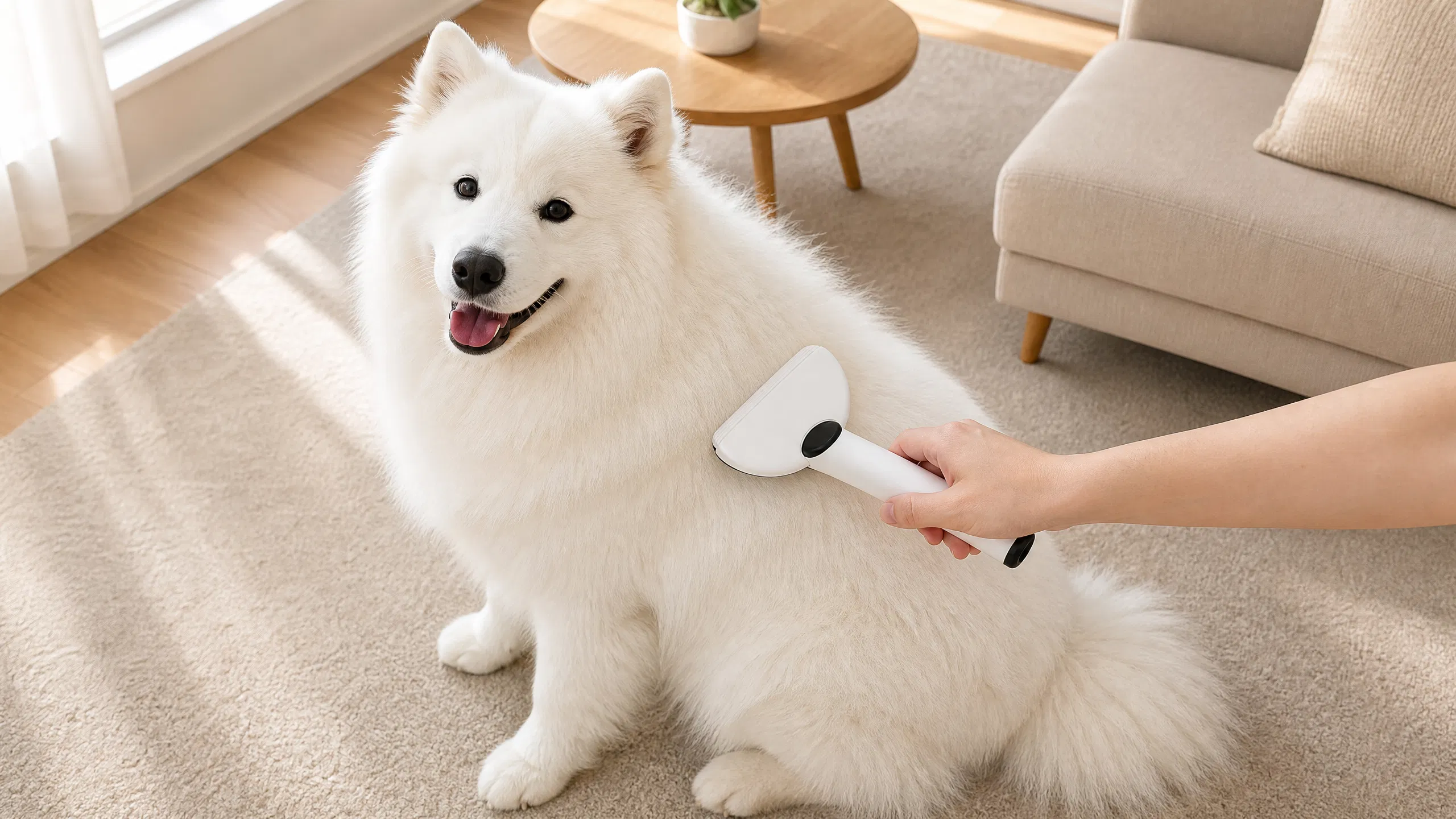 Duo Groom Shedding & De-matting Comb · 2-in-1 versatility · GuardHound DOG