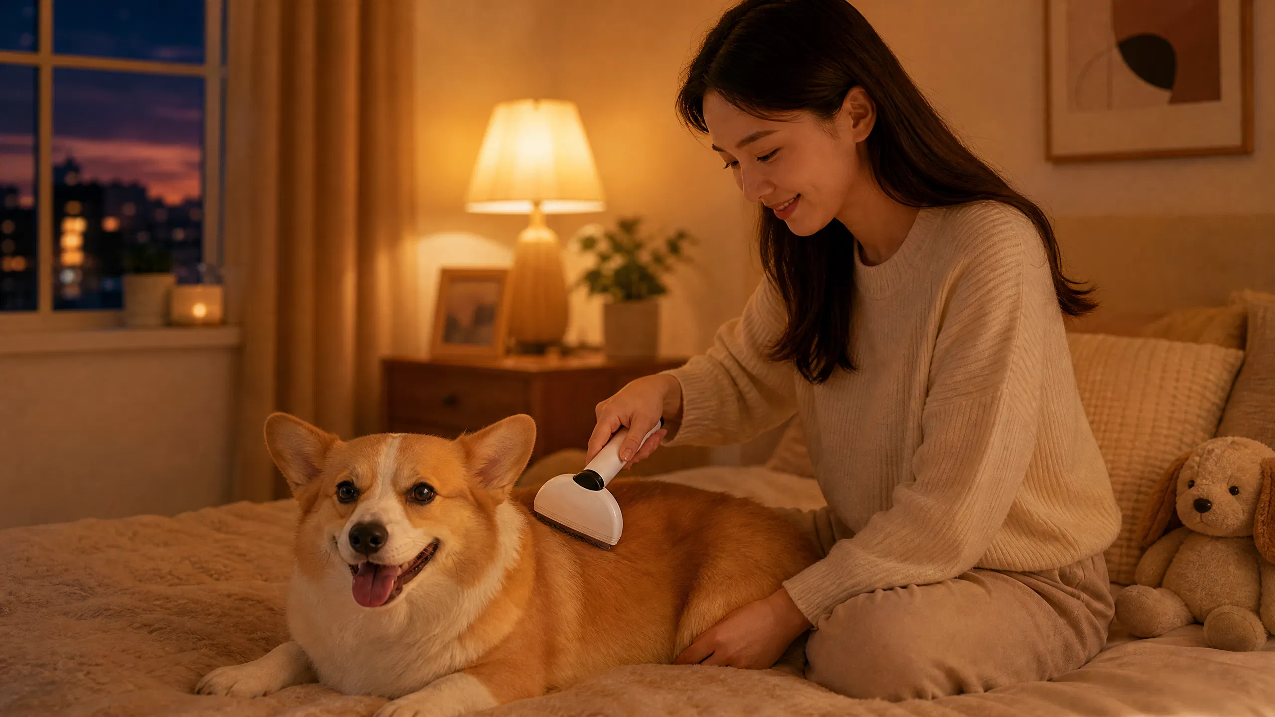 Duo Groom Shedding & De-matting Comb · Evening Couch Lint Removal · GuardHound DOG