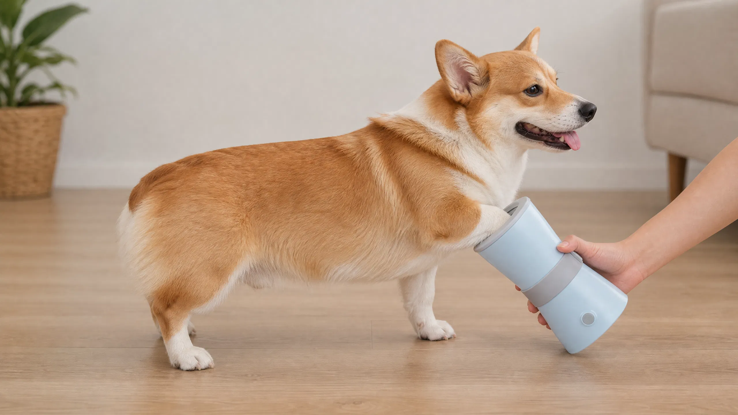 Auto Paw Washer Pet Cleaning Cup · Gentle Silicone Bristles · GuardHound DOG