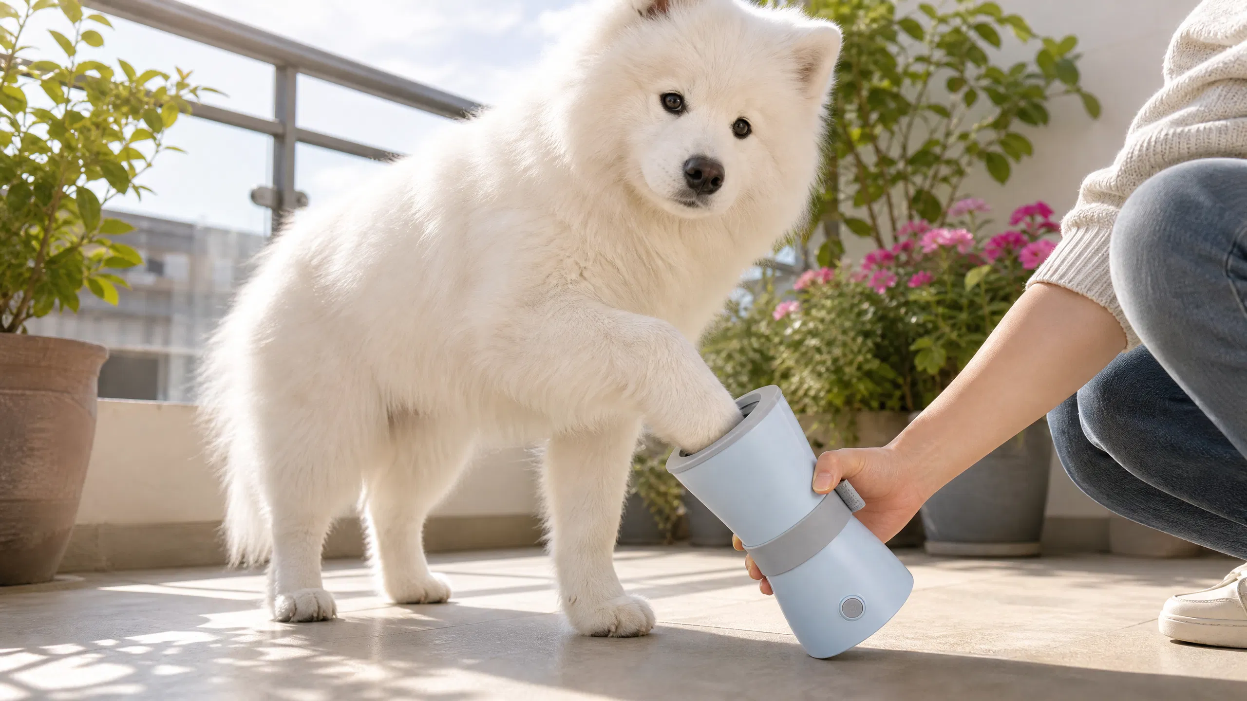 Auto Paw Washer Pet Cleaning Cup · Splash-Proof Design · GuardHound DOG