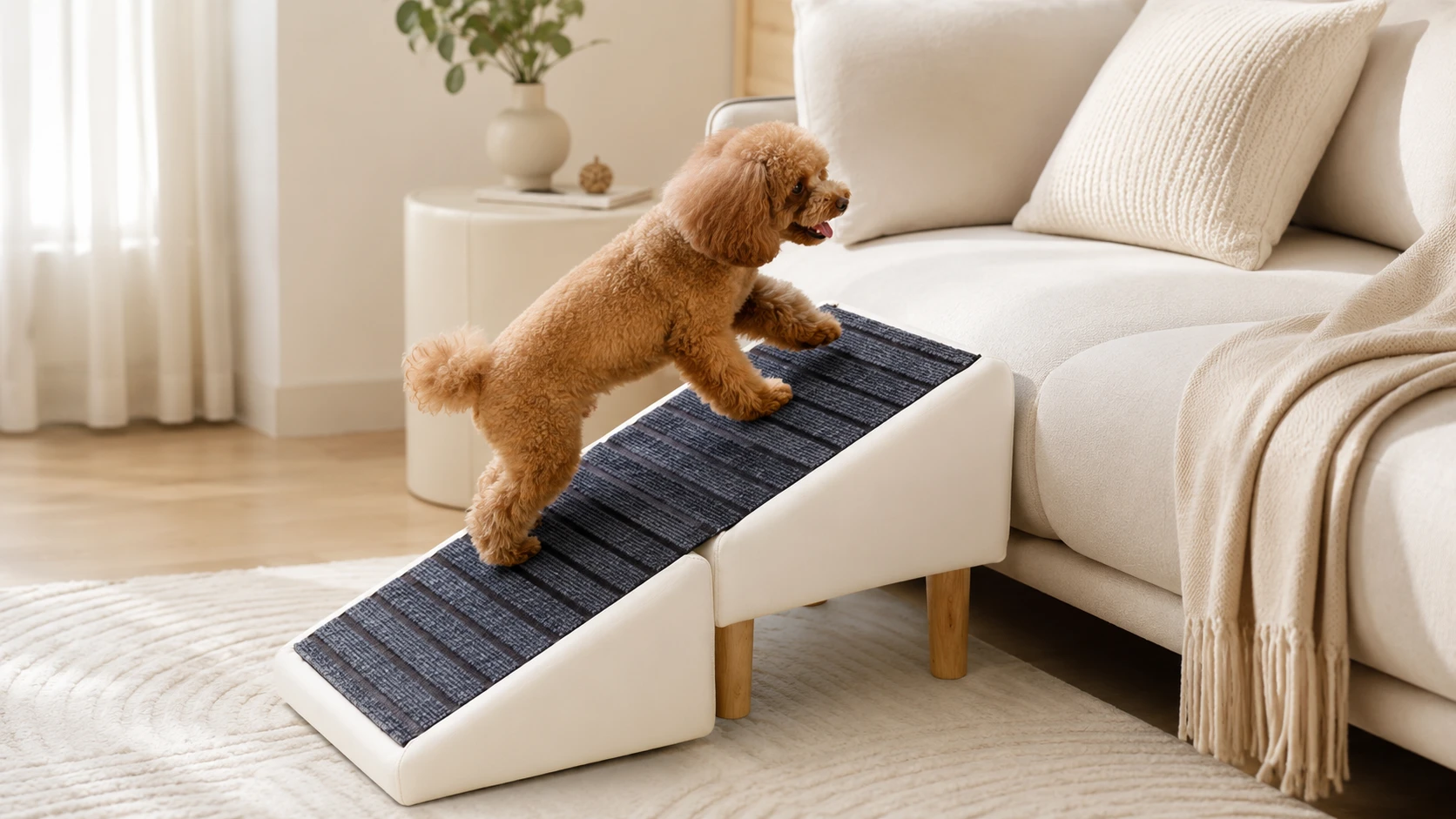 Foldable Pet Ramp for Dogs · Anti-Slip Textured Surface · GuardHound DOG