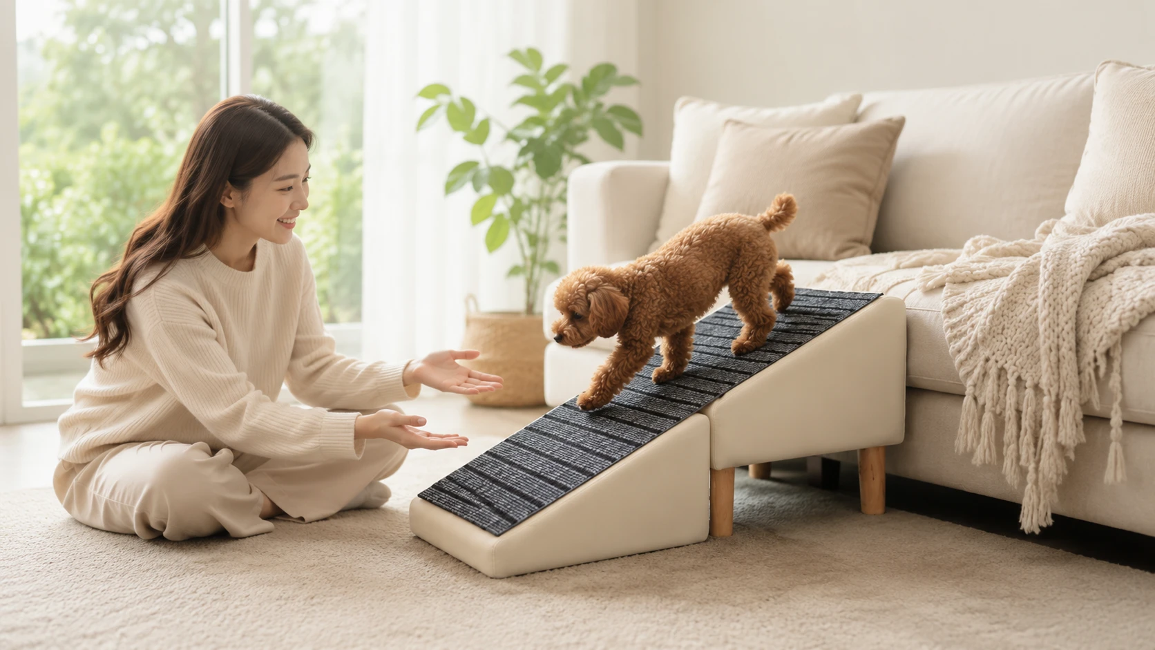 Foldable Pet Ramp for Dogs · Balcony Relaxation Area · GuardHound DOG