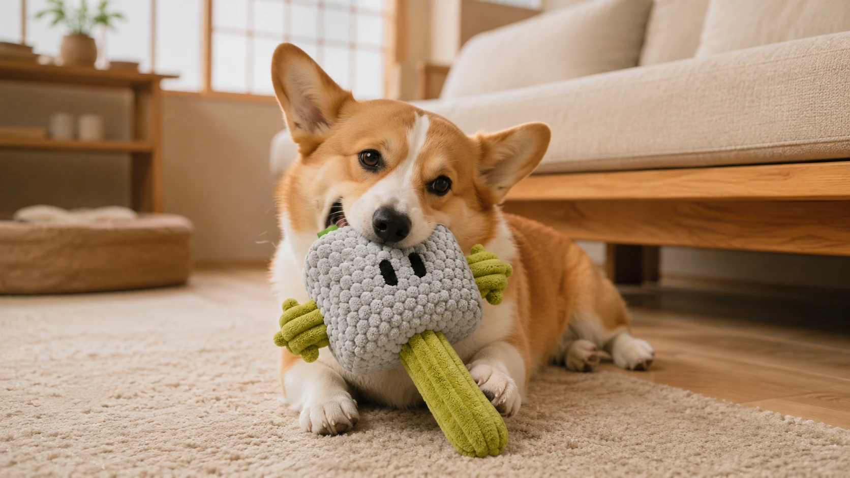 Whack-a-Mole Squeaky Hammer Toy · Soft Plush, Gentle Play · GuardHound DOG