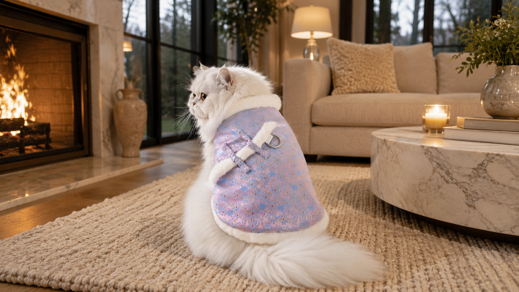 Imperial Silk Winter Vest for Cats · Evening Reading Nook · GuardLynx