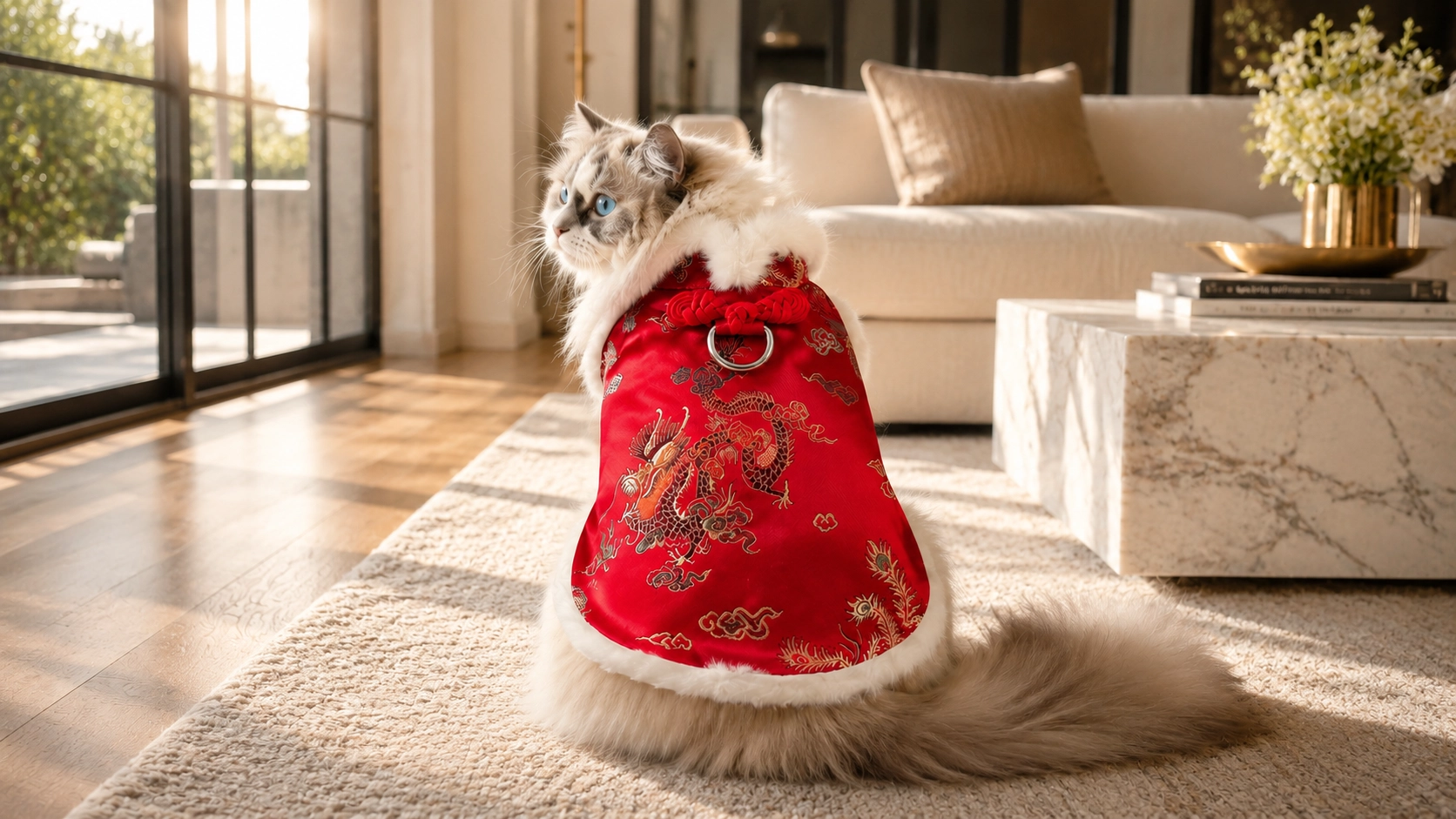 Imperial Silk Winter Vest for Cats · Bathroom Marble Corner · GuardLynx