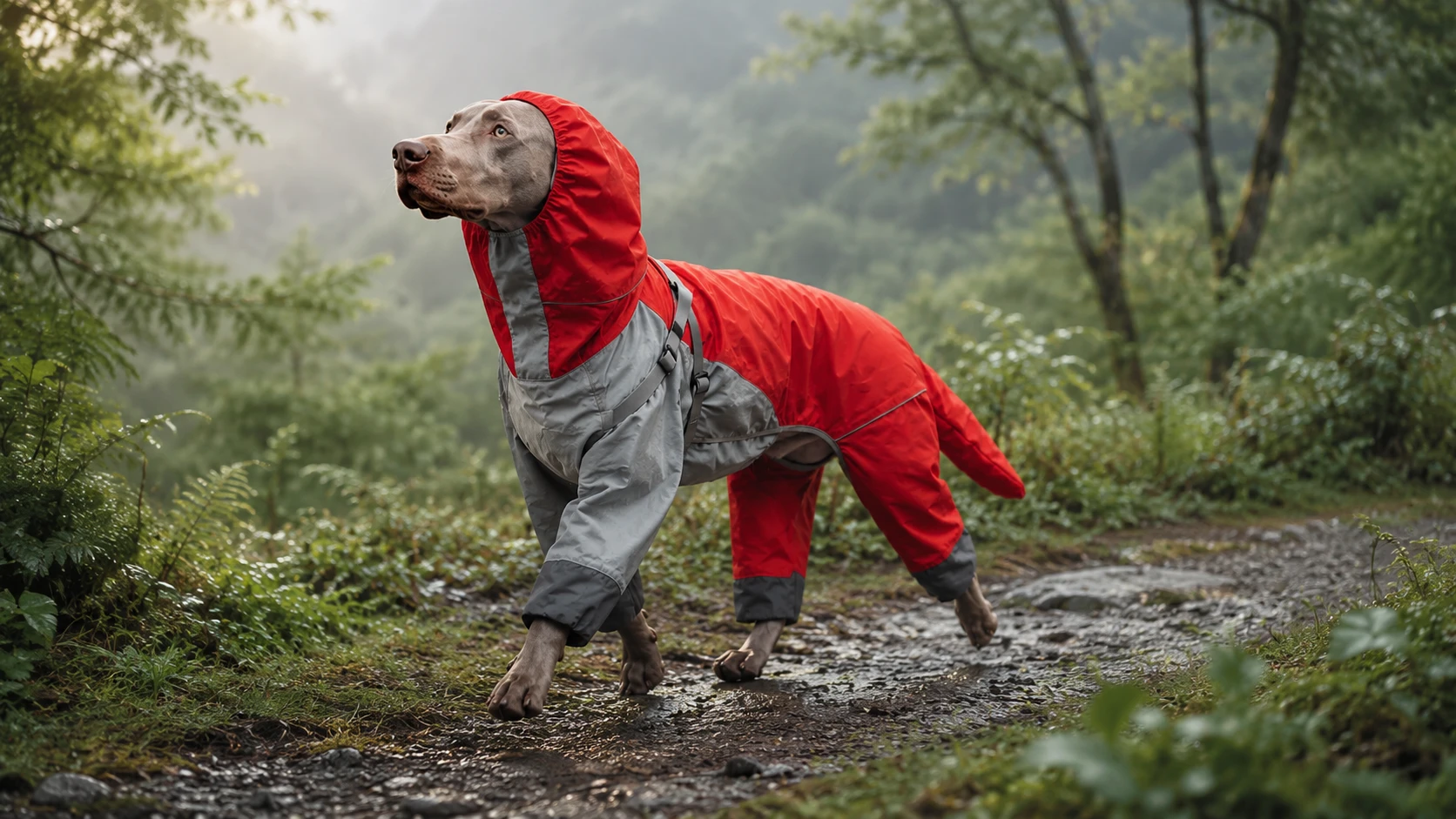 All-Weather Waterproof Raincoat for Large Dogs with Hood · GuardHound DOG